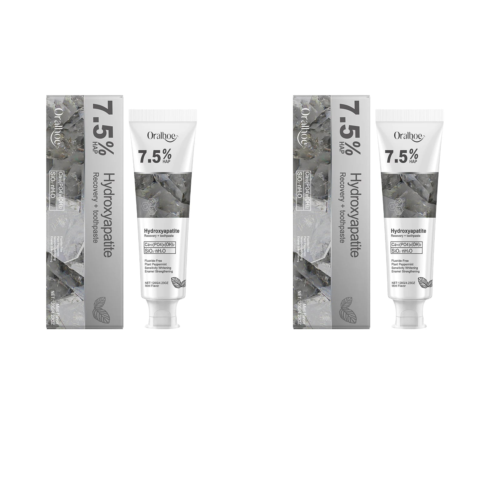 Hydroxyapatite Repair Toothpaste Cleaning Tartar Strengthen Tooth Enamel Breath Refreshing Oral Care Brightening Toothpaste 120g Oasis Select 240g boxed