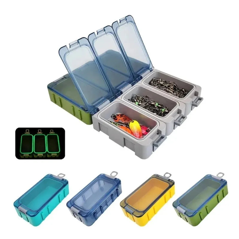 Spliceable Luminous Fishing Storage Box Mini Plastic Tackle Case for Fish Hooks Artificial Bait Sea Fishing Accessories Oasis Select