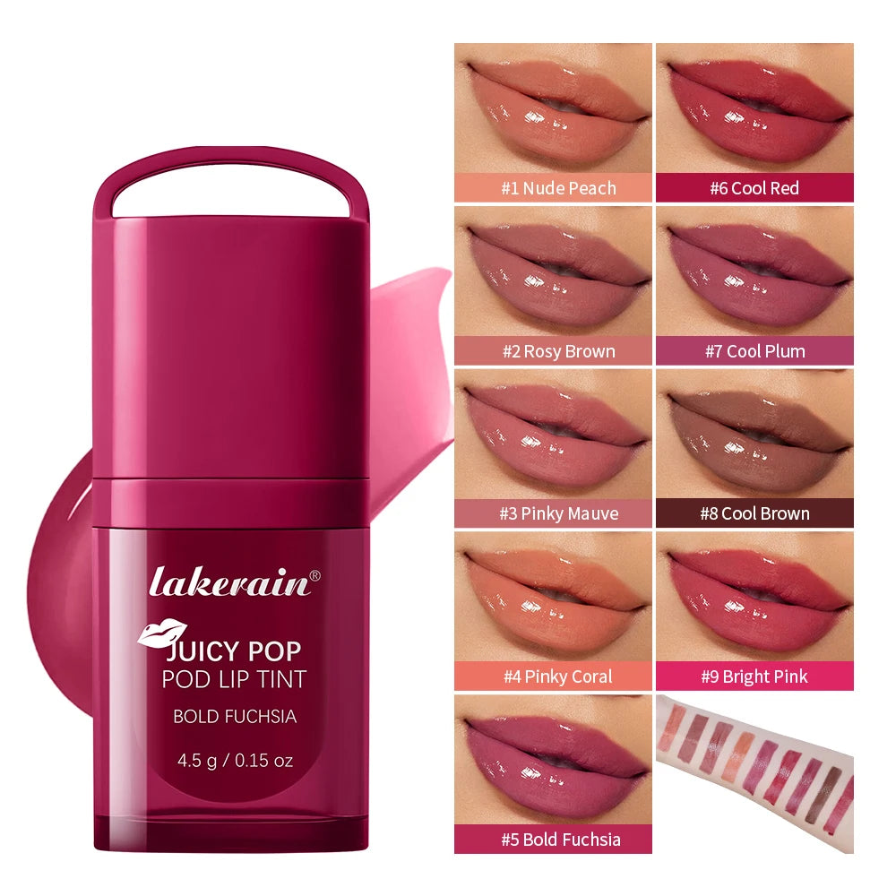 JuicePop Hydrating Lip Tint & Oil Gloss – 9 Vivid Colors