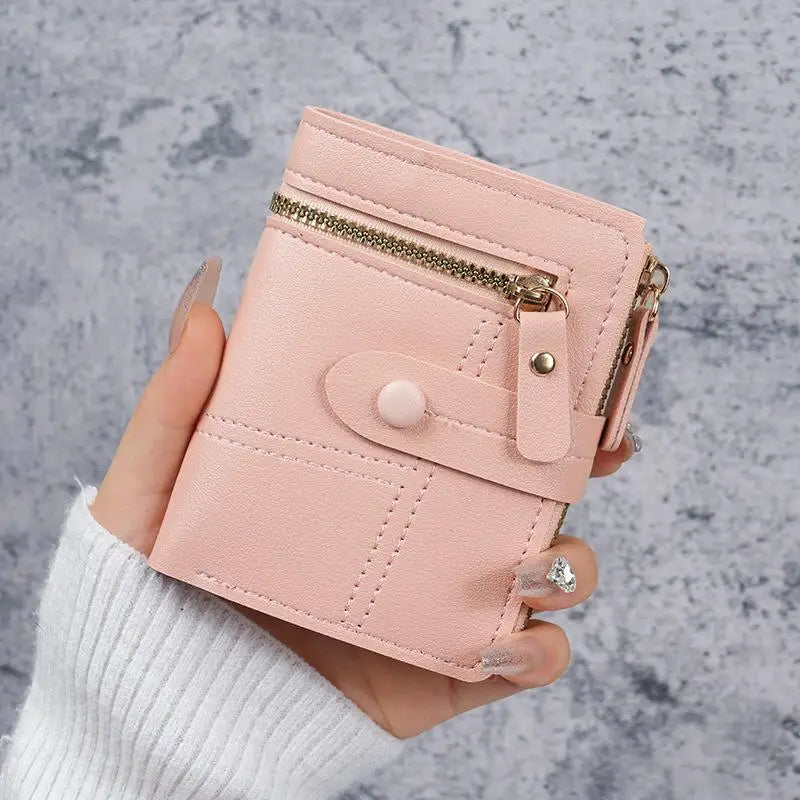 Slim PU Leather Women's Wallet – Zipper Coin Pocket & Card Slots Women's Slim Wallet Oasis Select A2