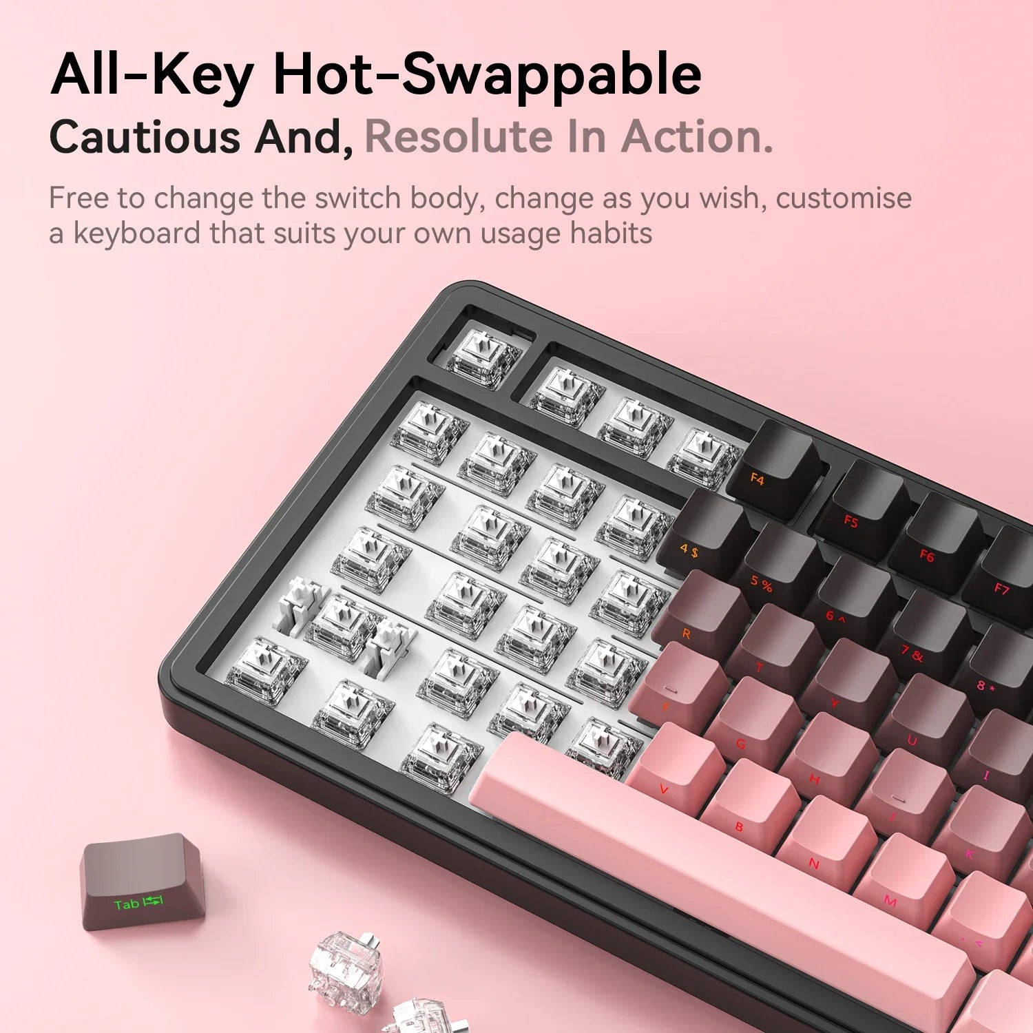 ATTACK SHARK X85 & X85Pro Wireless Mechanical Gaming Keyboard, 75% Layout, Hot Swappable, RGB, Bluetooth, PBT, Gasket Design Oasis Select