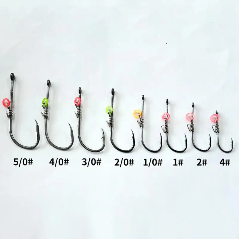 Offset Fishing Hooks Saltwater Offset Fishing Hooks Portable Fish Accessories Reusable Fisherman Tool for Grouper Sea Bass Oasis Select