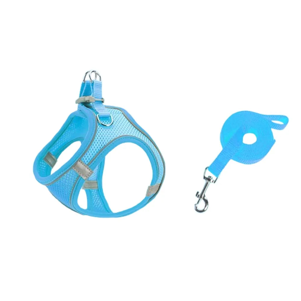 Adjustable Dog & Cat Harness Leash Set | Reflective, Escape-Proof