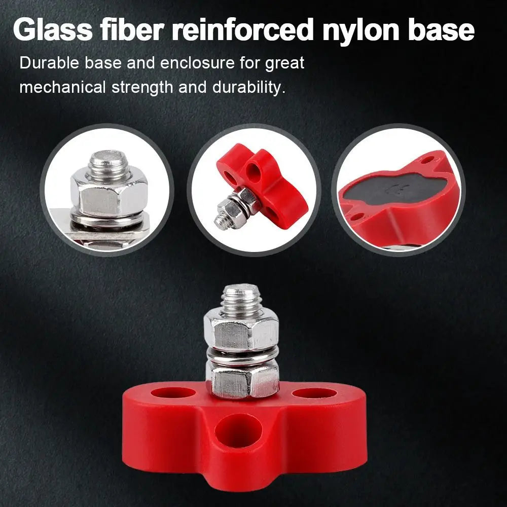 For Car Truck RV Boat Bus Bar Terminal Block Battery Power Stud Junction M6 M8 Bus Bar Heavy Duty Power Distribution Stud Oasis Select