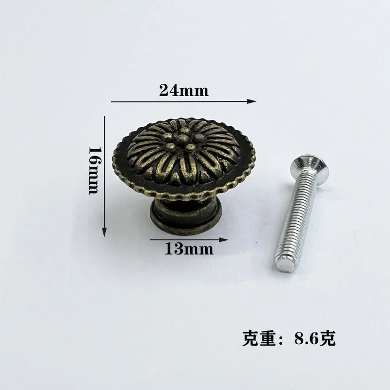 Antique Style Pull Handles Bronze Tone Retro Alloy Kitchen Drawer Cabinet Door Knobs Furniture Hardware Fittings
