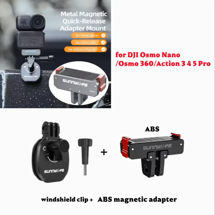 Motorcycle Windshield Mount for Insta360 X5 X4 GoPro DJI Action