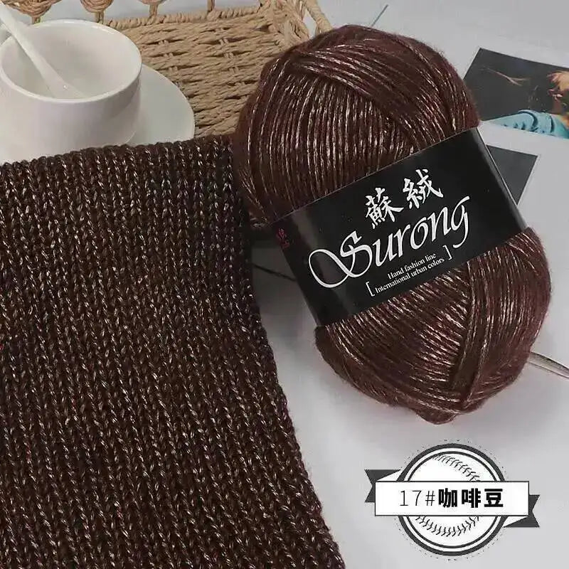 100g Metallic Hand knitting Yarn Crocheting silk acrylic Yarn to knit sweater blanket hat line Crocheting bag slipper Thread Oasis Select White 16