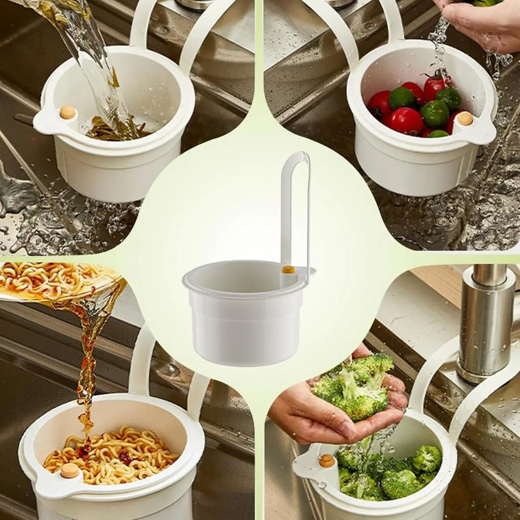Kitchen Sink Strainer Basket Food Waste Catcher Press Dump Self Cleaning Reusable Drain Organizer Faucet Mount Filter Oasis Select