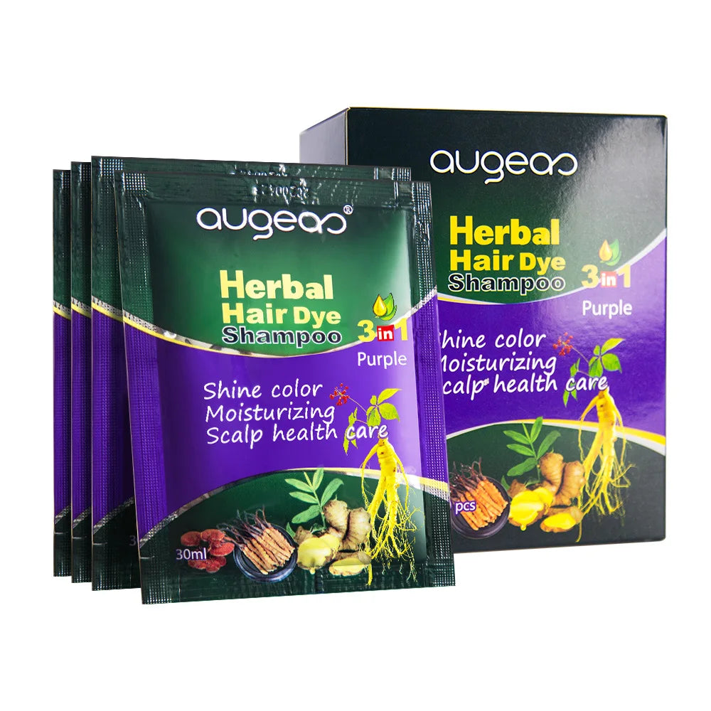 6 Color Coffee Red Purple Salon & Home Hair Color Hair Dye Shampoo Fast Grey Hair Dyed Black 500ml Oasis Select 10 PCS Purple