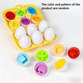 6/12pcs Color &Shape Matching Eggs Toy Set,Simulated Egg Shapes with Storage Box,Geometric Color Learning for Kids Children Toys Oasis Select 6 pack