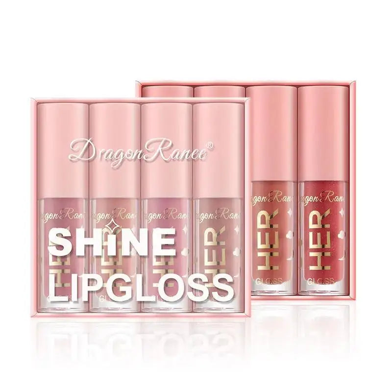 Dragon Ranee 4-Piece Hydrating Lip Gloss Set – Waterproof Glaze