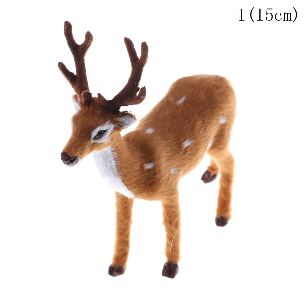 15cm, 20cm, 25cm Christmas Simulation Plush Reindeer Xmas Elk Plush TOY New Year Decorations Oasis Select 15cm