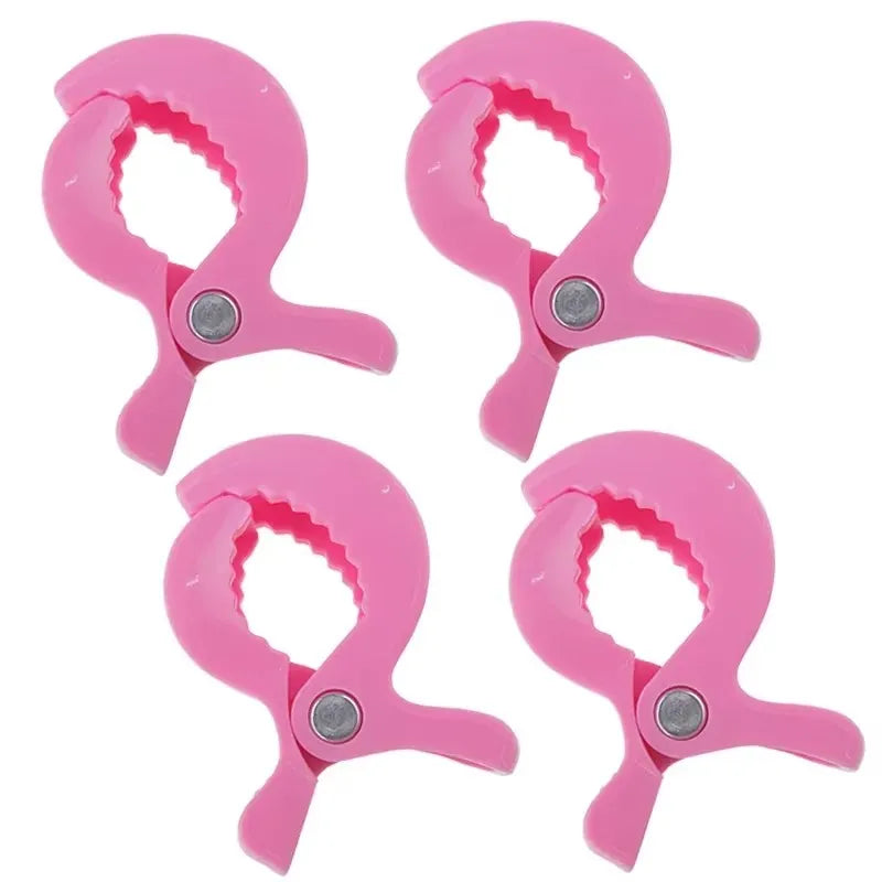 4/2PCS Baby Stroller Clamp Alligator Clip Pram Peg Portable Stroller Hook Baby Car Seat Clips Toddler Baby Stroller Accessories Oasis Select Rose 4pcs