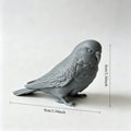 3D Printed Realistic Budgie Parrot Model Lifelike Tiger Skin Parakeet Figurine Desktop Decor Bird Collectible DIY Ornament Oasis Select Light Grey