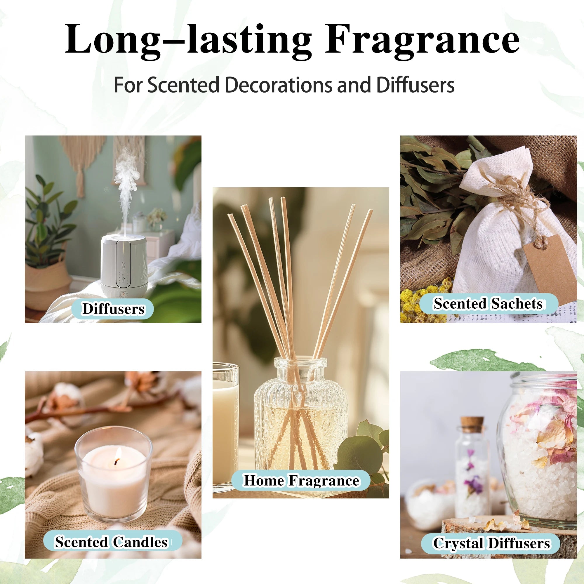 EUQEE 10ml Fragrance Oil | Long-Lasting Scent for Diffuser