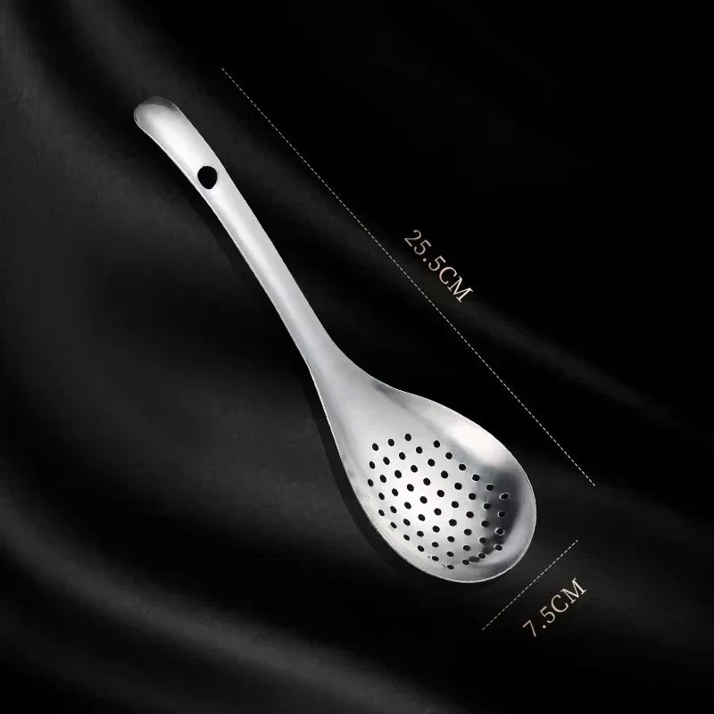 Stainless Steel Strainer Spoon Kitchen Colander Spoon Spoon Filter Strainer Food ScoopPerforated Skimmer Colander Oasis Select L 23.5x6.5