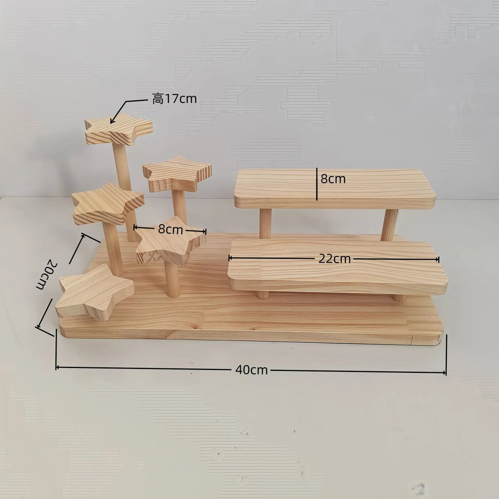 Wooden Display Stand – Jewelry, Succulents, Pastry & More