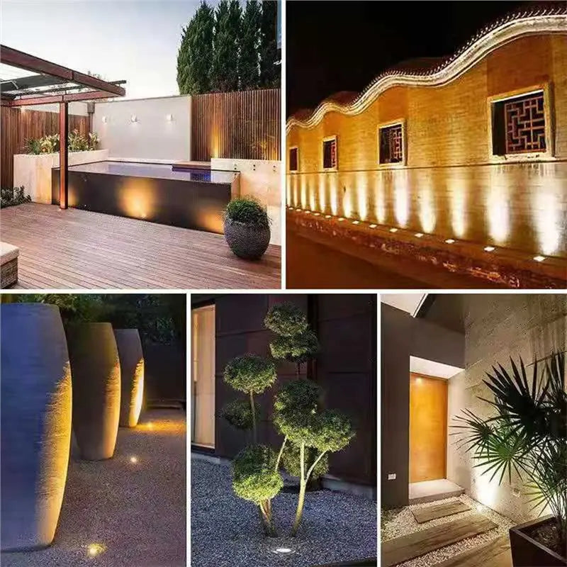 LIKE WISH For GU10 LED Underground Light Floor Lamp Outdoor Ground Spot Landscape Garden Path For GU10 Bulb Casing Buried Lamp S Oasis Select