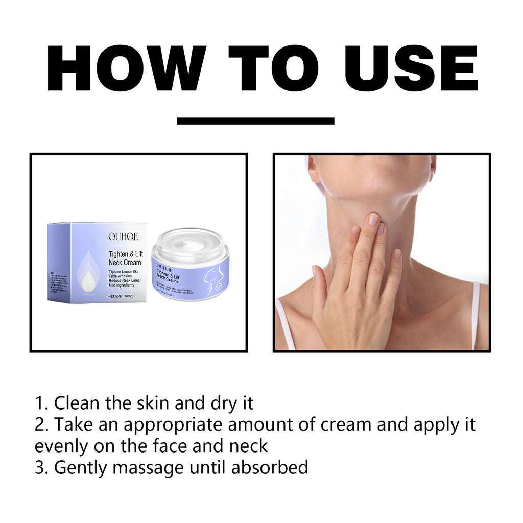 Neck Cream Anti Fine Lines Tightening Lifting Firming Eliminating Double Chin Brightening Smoothing Moisturizer Neck Skin Care Oasis Select
