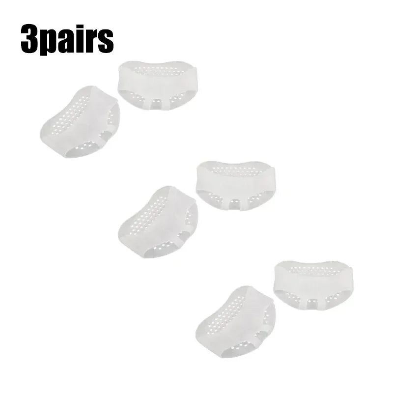 2pcs Silicone Metatarsal Pads Toe Separator Pain Relief Foot Pads Orthotics Foot Massage Insoles Forefoot Socks Foot Care Tool Oasis Select 6pcs white