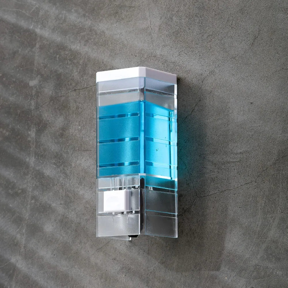 New ABS Plastic Soap Dispenser No Drilling Transparent Shampoo Gel Dispenser Liquid Soap Container Home Oasis Select