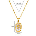 Rose Flower Necklace For Women Gold Color Tulip Flower Pendant Stainless Steel Chain Necklace Wedding Jewelry Birthday Gift Oasis Select N06127G