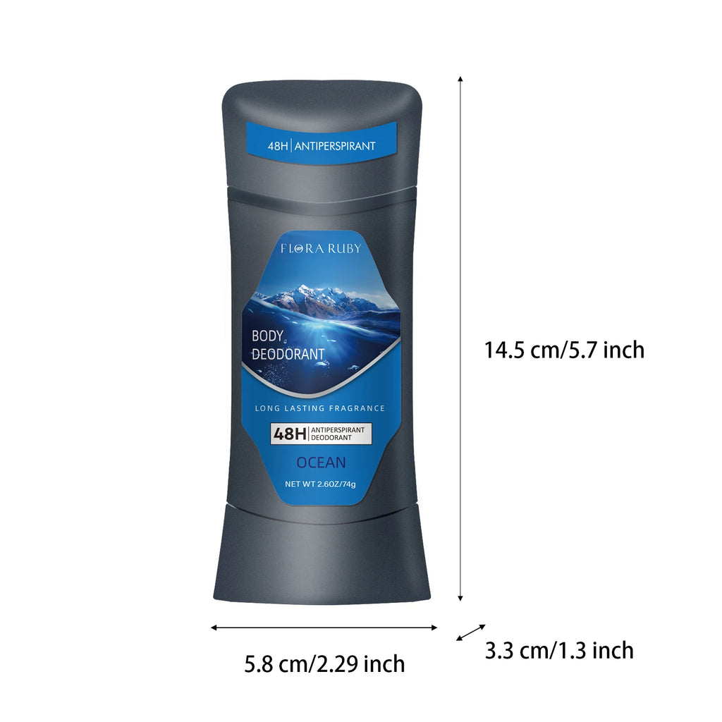 Men Full Body Deodorant Cream 72 Hours Long-Lasting Odor Control Removing Odor Protection Ocean Fragrance Men's Sports Deodorant Oasis Select