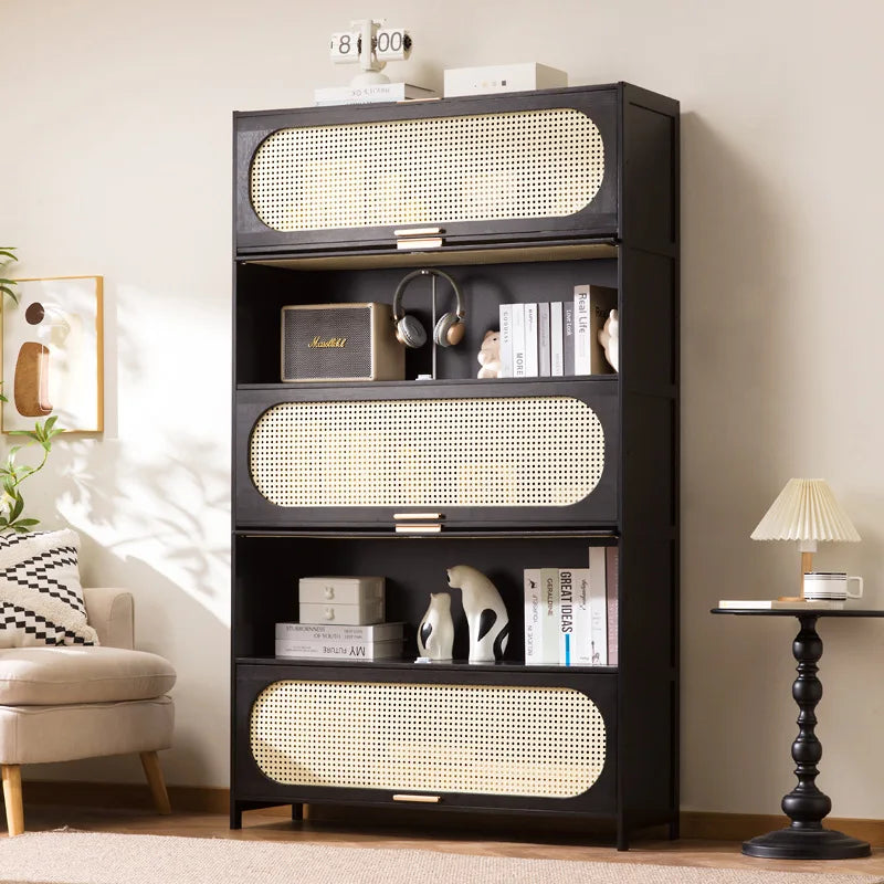 Bookcase living room 2024 new locker glass door display case modern simple multi-layer bookshelf storage locker Oasis Select