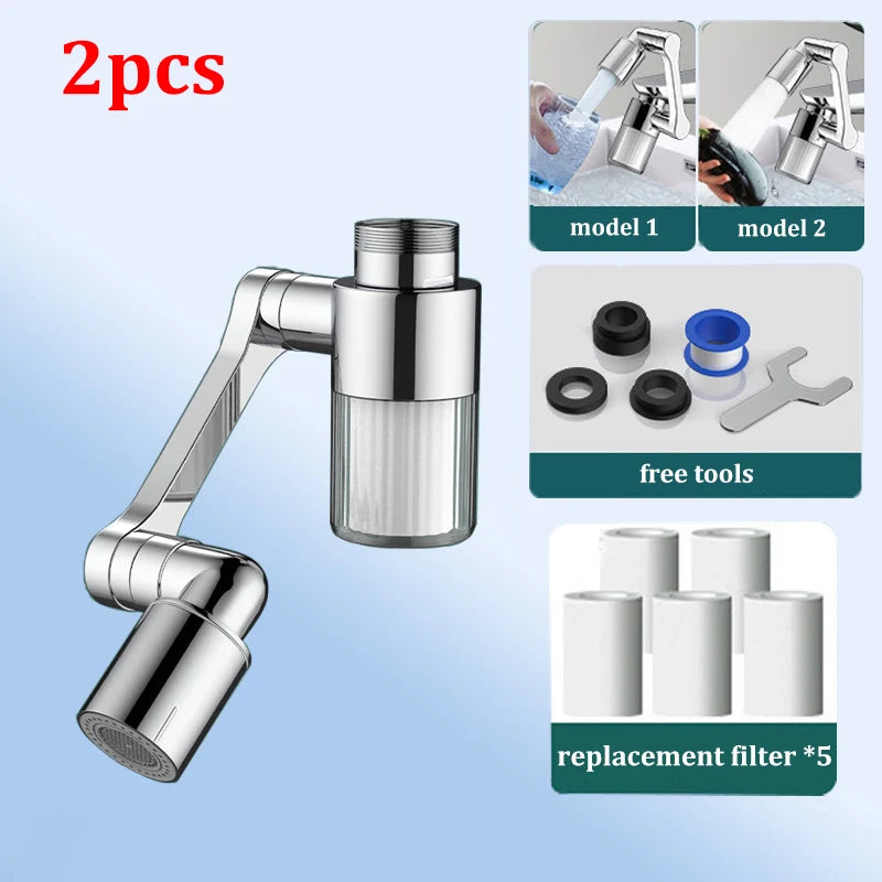 1080° Rotating Faucet Aerator Extender – Kitchen & Bathroom