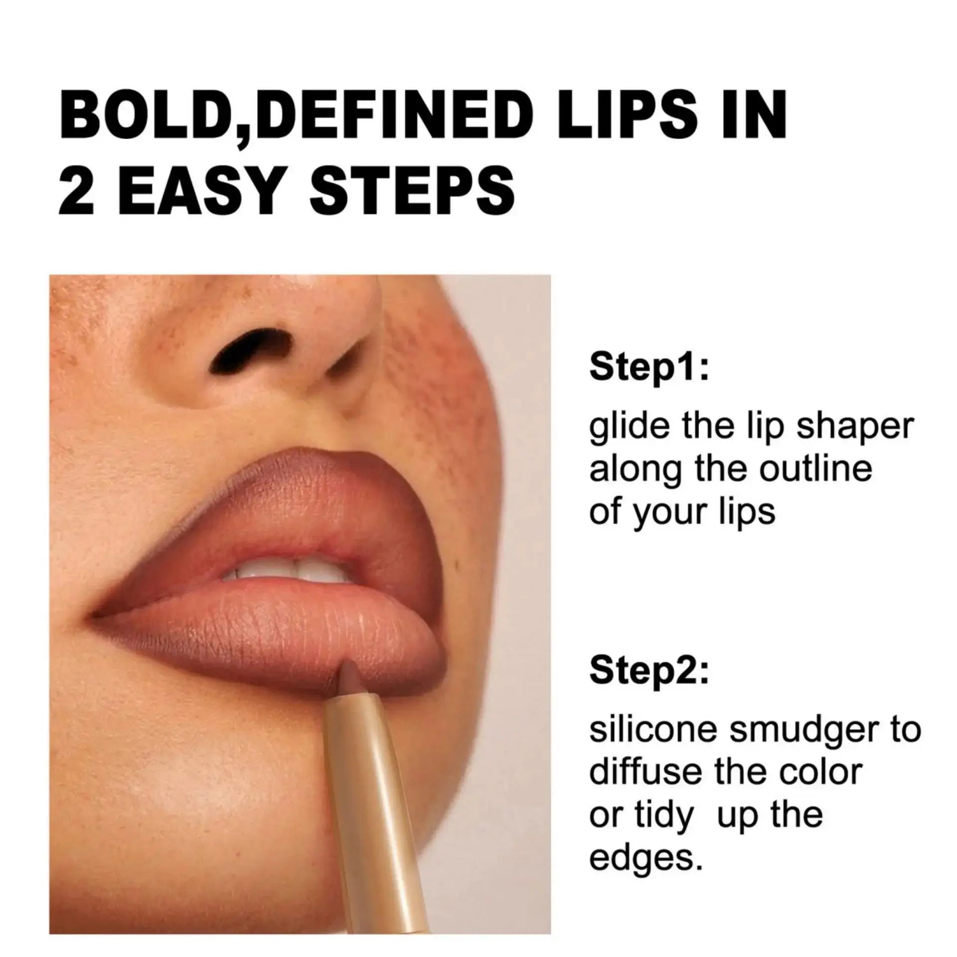 HANDAIYAN Dual-Ended Waterproof Matte Lip Liner & Smudge Brush