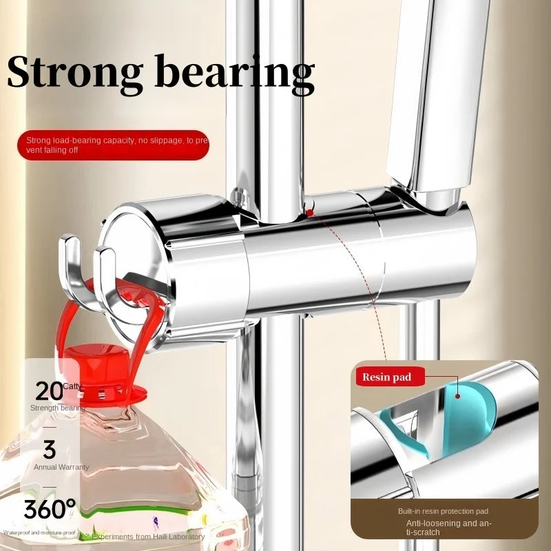 Adjustable Hand Shower Holder ABS Punch Free Wall Mounted Shower Head Bathroom Seat Bracket 360 Rotation Sprayer Holder Oasis Select