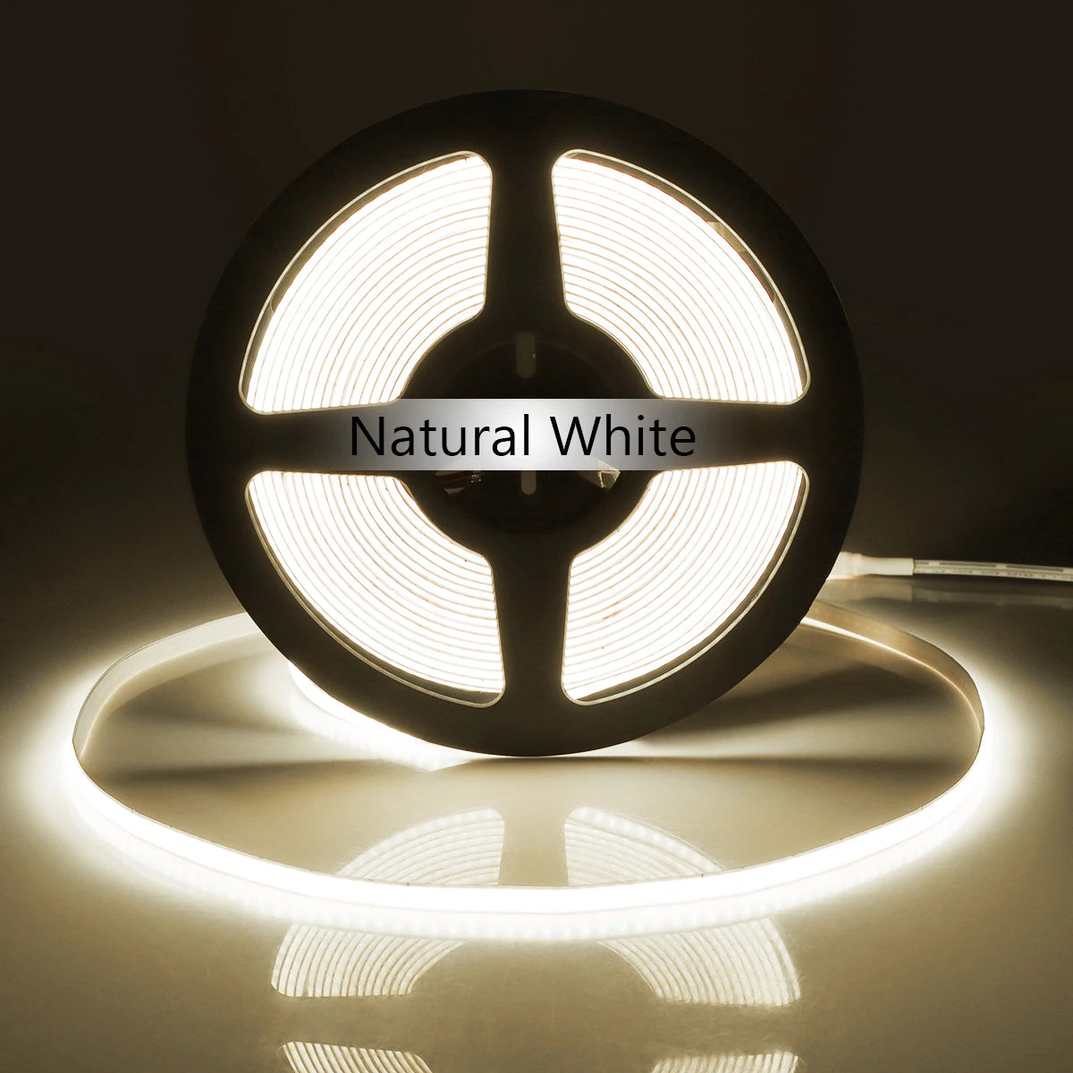 COB LED Strip Light Flexible Lamp Tape Neon Light 12V High Bright Kitchen Cabinet TV Desktop Screen BackLight Car Room Decor ﻿ Oasis Select Natural White 1m