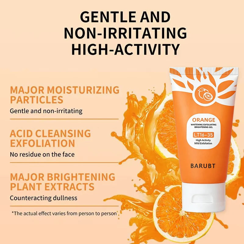 BARUBT Orange Exfoliating Gel – Face & Body Scrub 50g