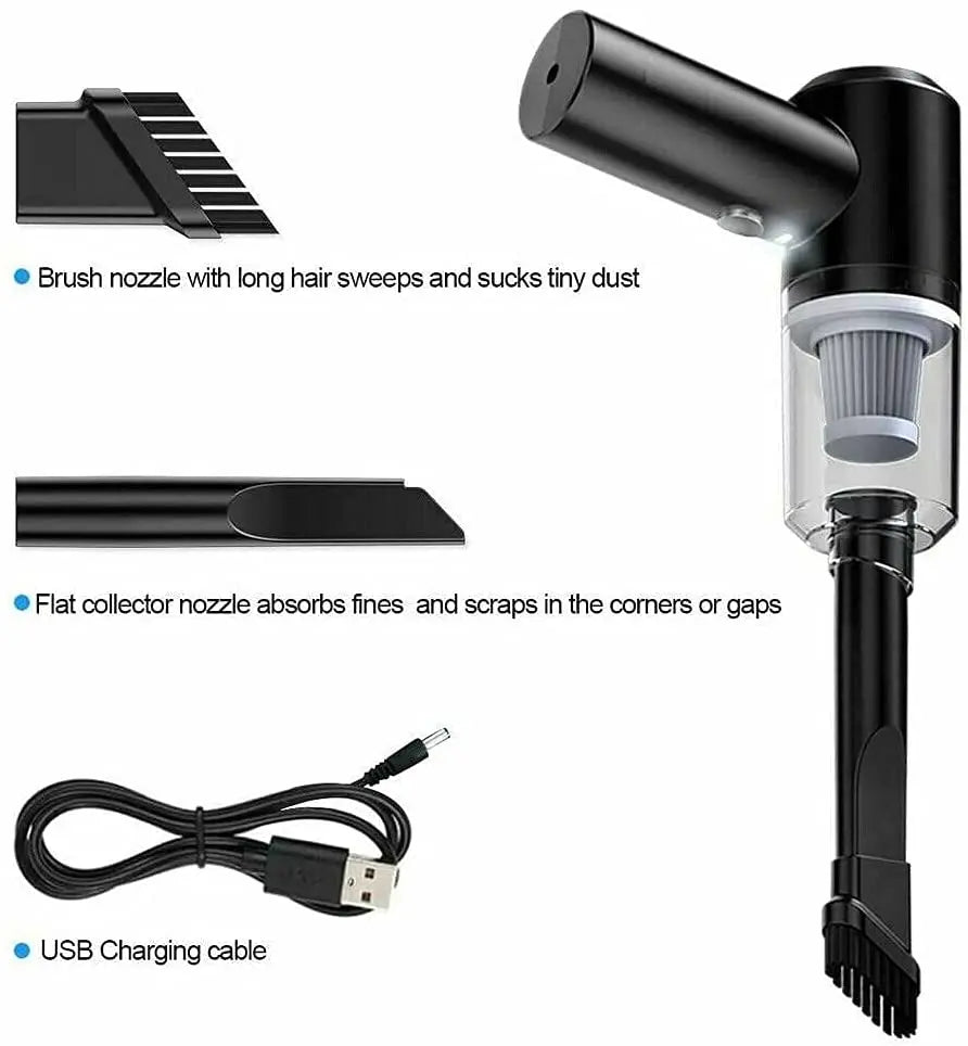 9000Pa Wireless Car Vacuum Cleaner USB Charging 1200mAh Portable Cleaning Appliance Mini Wet and Dry Vacuum Cleaner Household Oasis Select