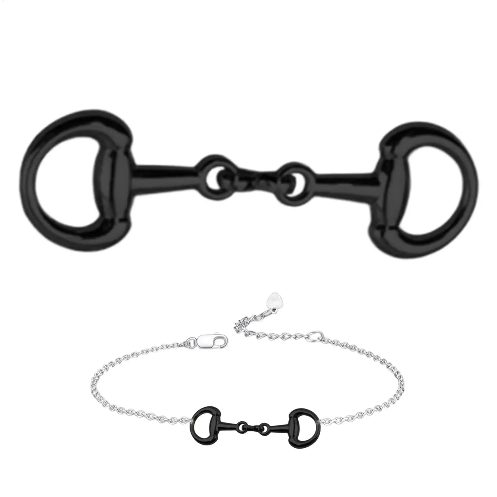 1PC Double D-Ring Snaffle Bit Alloy Equestrian Connecting Clasp D-Ring Snaffle Bit Connectors for Shoes Decoration Loafers Purse Oasis Select