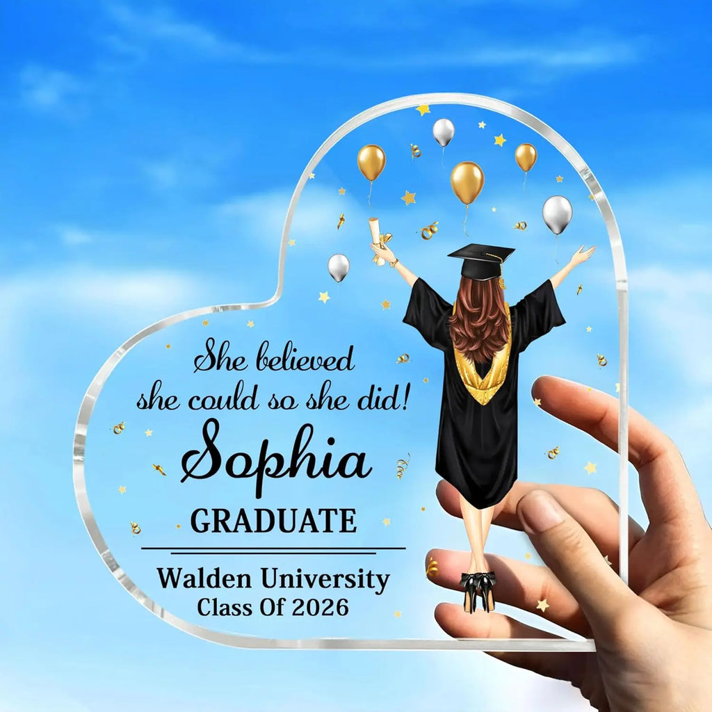 Class of 2026 Acrylic Graduation Plaque | Gift for Her