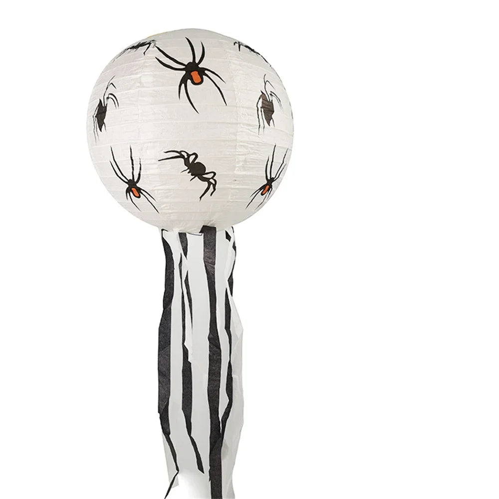 Halloween Paper Lanterns Halloween Party Decoration Pumpkin Lantern Spider Bat Skeleton Lantern for Home Outdoor Party Decor 8in Oasis Select E