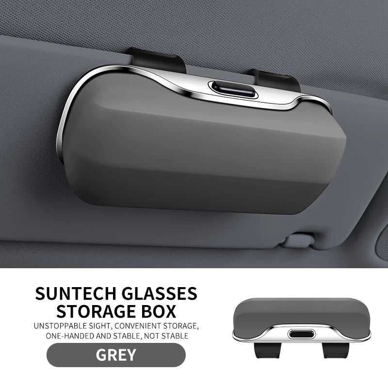 Car Sun Visor Glasses Holder | Press-Button Eyeglass Case