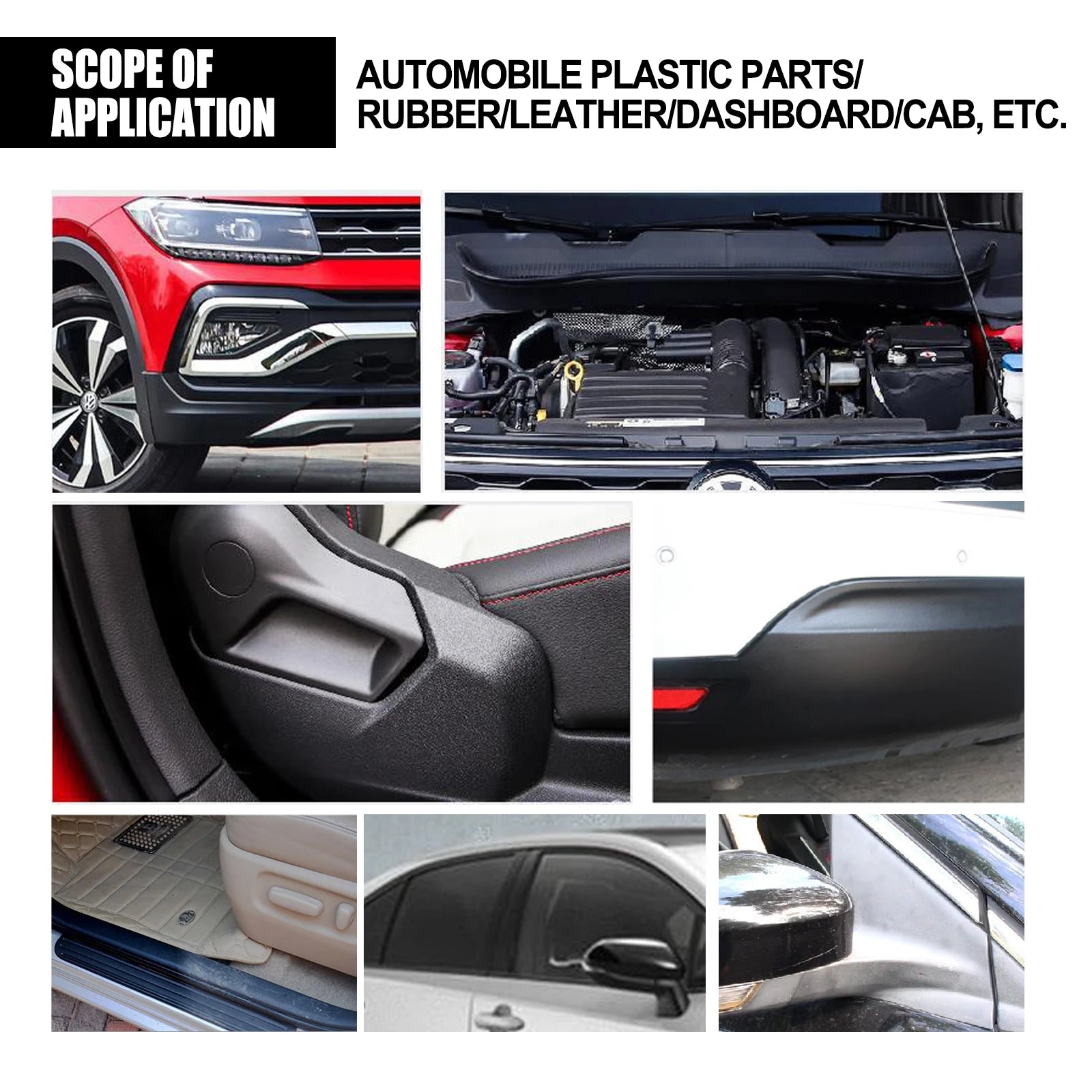 Rayhong Car Plastic Refurbishment Cleaning Agent Longlasting Waterproof Coating Leather Restore Auto Polish Cleaning Products Oasis Select