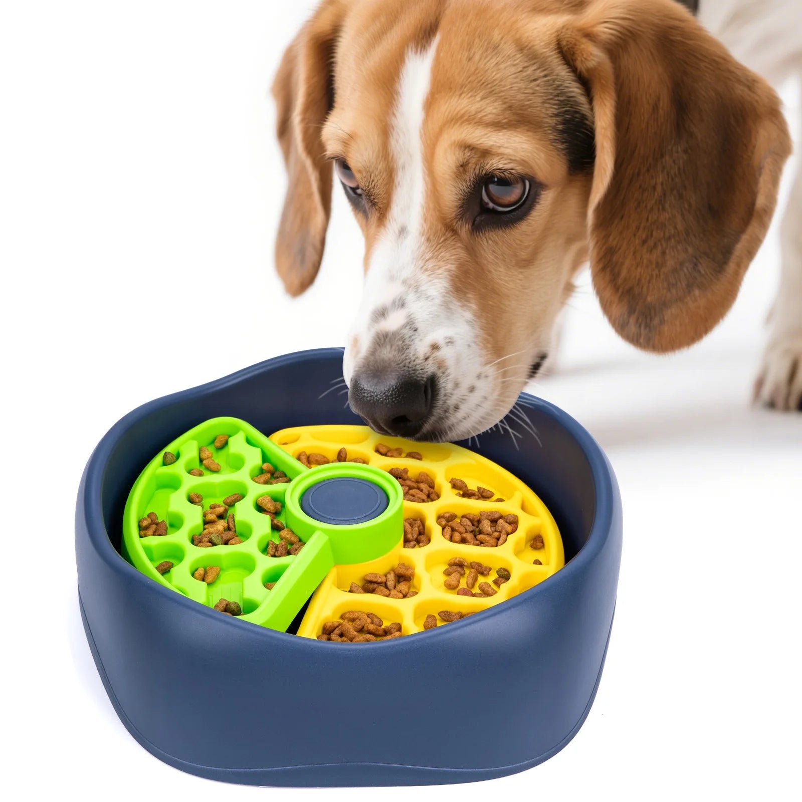 Three-layer Rotating Slow Food Bowl for Cats and Dogs, Educational and Anti-choking Dog Bowl, Anti-tipping Tableware and Feeder Oasis Select 23015-3