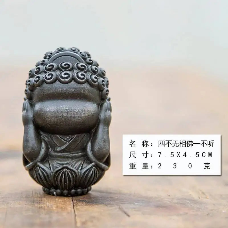 Chinese Style Buddha Zen Tea Pet Ornament Tea Pet Imitation Cast Iron Tea Play Oasis Select - Do Not Listen