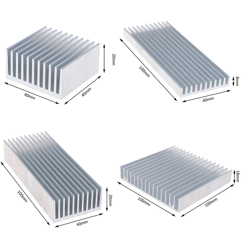 Extruded Aluminum Alloy Heatsink For High Power LED IC Chip Cooler Radiator Heat Sink Oasis Select