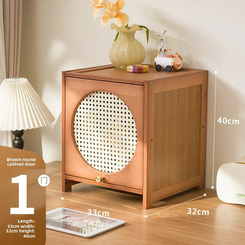 Bookshelf Shelf Floor-to-ceiling bookcase Locker integrated with wall storage Household wood with door Dust-proof display Oasis Select Brown-One door 33