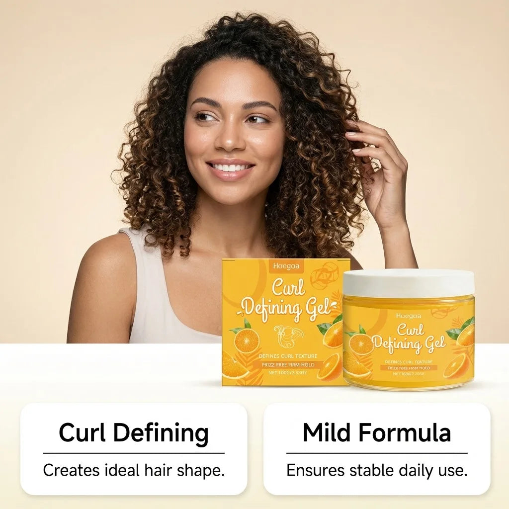 Hoegoa Curl Shaping Gel Hair Wax, Oil-Control, Smooth Hair Wax, Curl Styling Cream, Anti-Frizz Natural Curl Gel Oasis Select