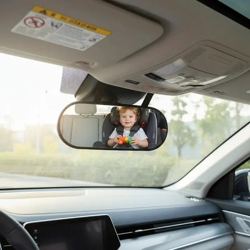 Car Rearview Mirror Wide View Safety Mirror For Windshield Infant Car Seats Clear Reflection 360-Degree Rotatable Adjustable Oasis Select