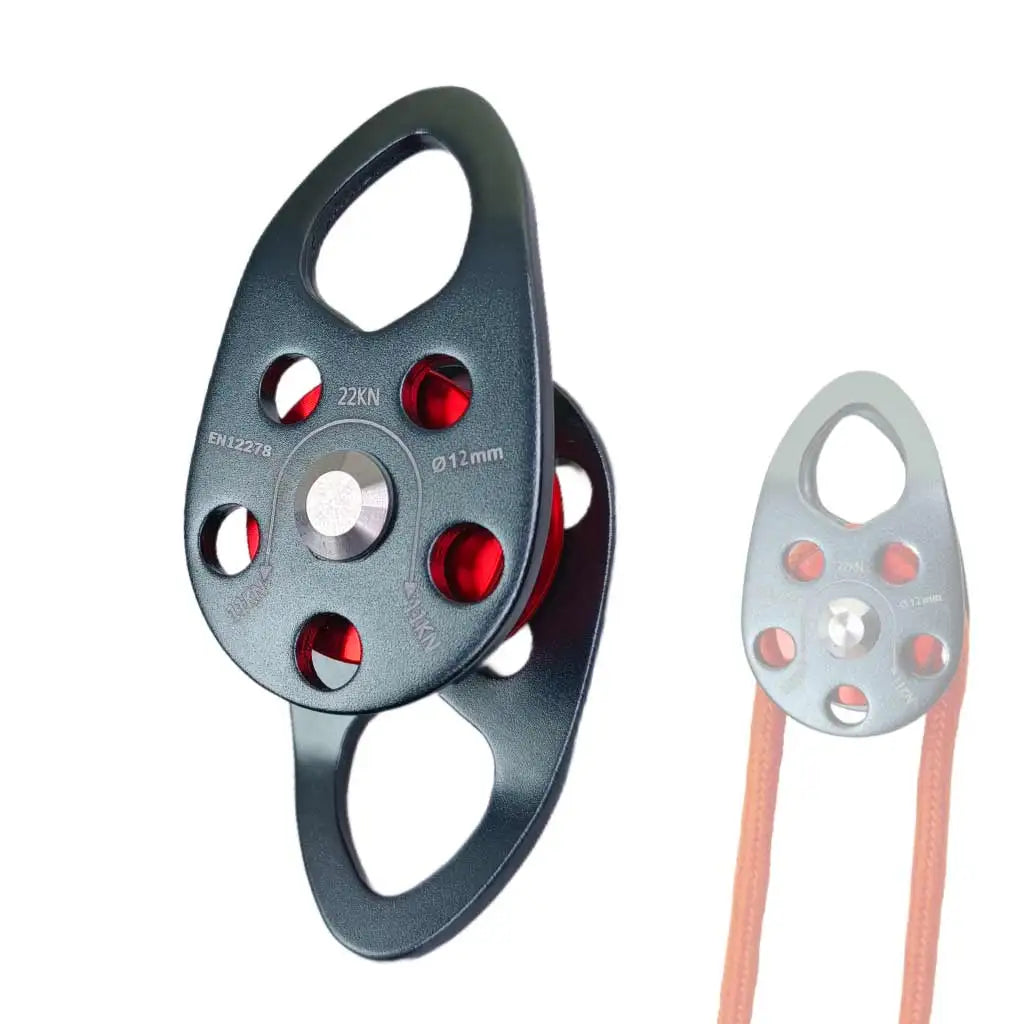 22KN Aluminum Alloy Rock Climbing Pulley Side Swing Pulley Professional Climbing Carabiner Survival Climbing Survival Gear Oasis Select
