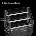 1pc stepped acrylic badge display rack, transparent desktop storage rack suitable for anime bars cards jewelry accessories Oasis Select 3layers-badge rack