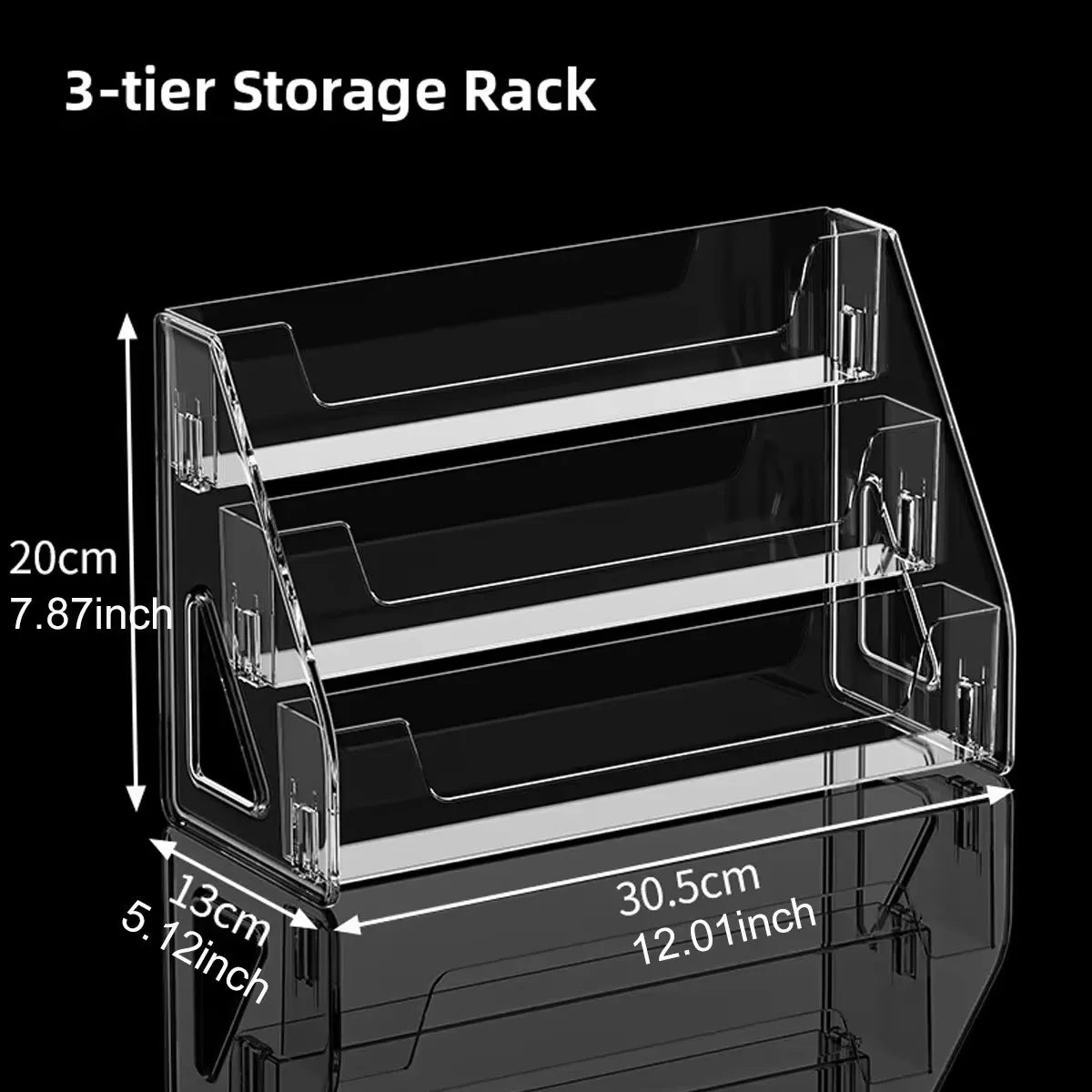 1pc stepped acrylic badge display rack, transparent desktop storage rack suitable for anime bars cards jewelry accessories Oasis Select 3layers-badge rack
