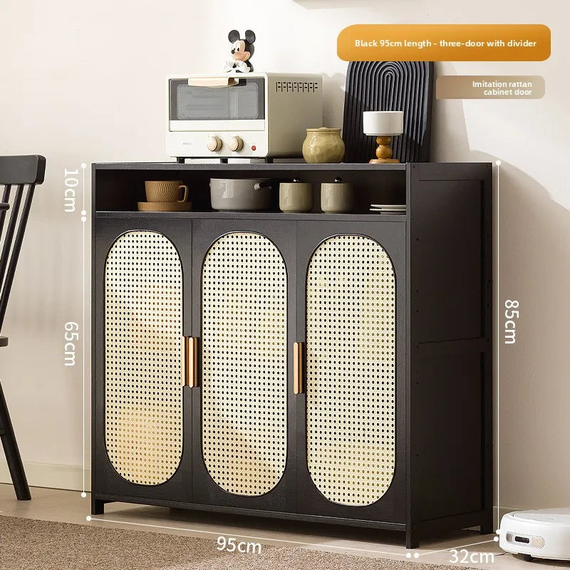 Tea Cabinet Living Room Against Wall Locker Storage Low Kitchen Shelf