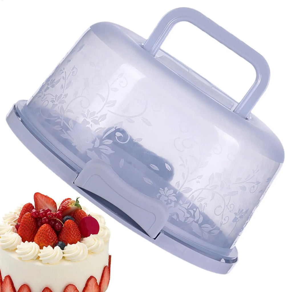 Cake Carrier With Lid And Handle Portable Cake Box with Handle Dust-proof Baking Pastry Storage Box Transportation Cake Rack Oasis Select